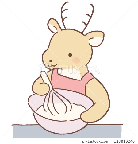 攪拌烘烤鹿 123819246