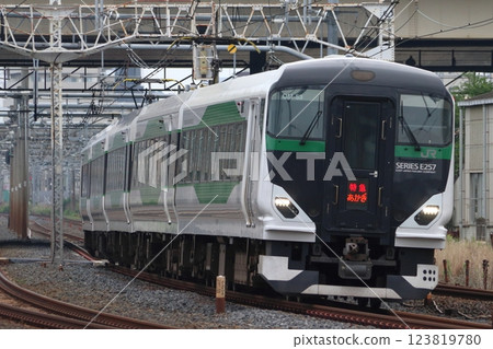 Takasaki Line Limited Express Akagi: E257 series train (Ueno bound) Takasaki Line Limited Express Akagi: E257 series train (Ueno bound) 123819780