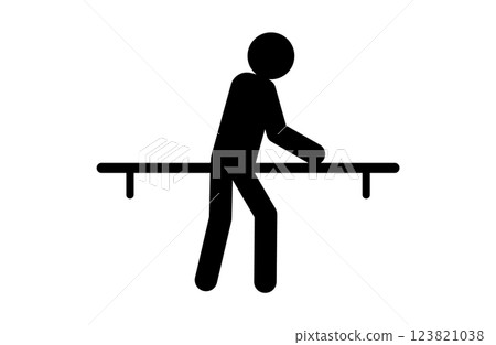 Icon of a person providing care, representing rehabilitation and nursing care 123821038