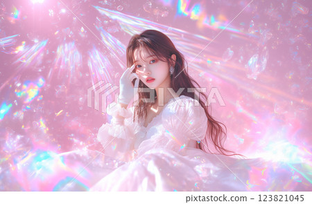 華麗美麗的女人肖像 華麗美麗的女人肖像 123821045