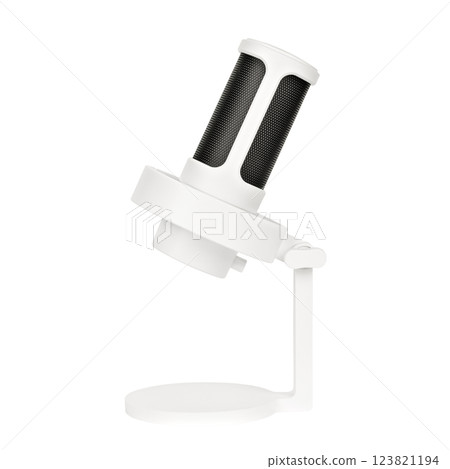 white microphone isolated on white background white microphone isolated on white background 123821194