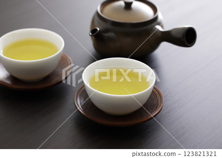 Green tea on the table Green tea on the table 123821321