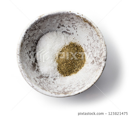 bowl of salt and pepper bowl of salt and pepper 123821475
