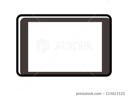 簡單的平板設備向量插圖 123821525