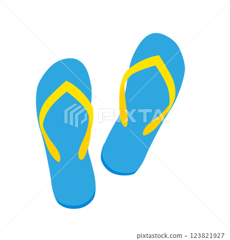 淺藍色沙灘涼鞋 123821927