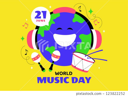 World Music Day Vector Illustration on June 21st, featuring Various Musical Instruments and Music Notes to Celebrate and Enjoy the Art of Sound World Music Day Vector Illustration on June 21st, featuring Various Musical Instruments and Music Notes to Celebrate and Enjoy the Art of Sound 123822252
