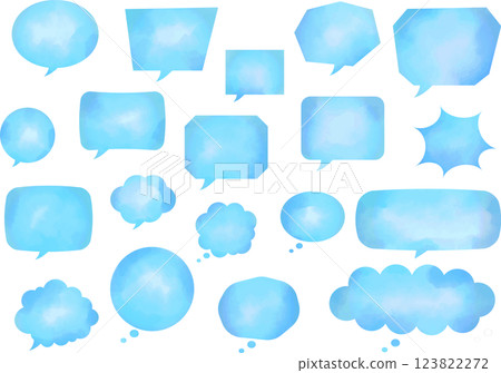 Transparent watercolor speech bubble Transparent watercolor speech bubble 123822272