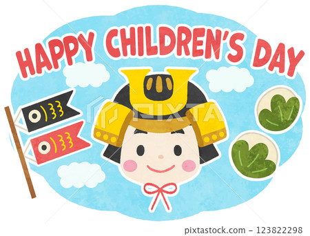 May Children's Day Kintaro and carp streamer icon illustration May Children's Day Kintaro and carp streamer icon illustration 123822298