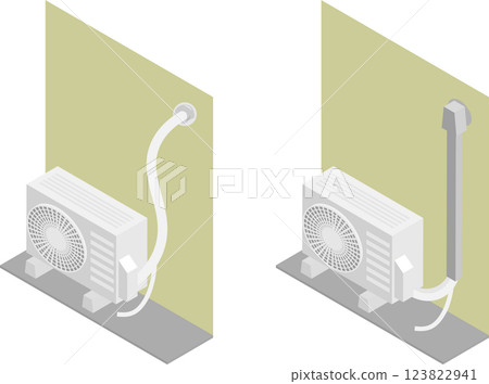 等距空調室外機管罩影像素材集 123822941