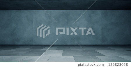 Modern empty concrete room interior with natural skylight 123823058