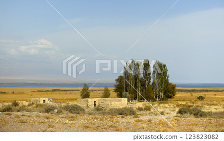 the wilderness and steppe landscape in Issyk-Kul lake Region, a Jeti-Oguz and Tong district, Kyrgyzstan in Central Asia the wilderness and steppe landscape in Issyk-Kul lake Region, a Jeti-Oguz and Tong district, Kyrgyzstan in Central Asia 123823082
