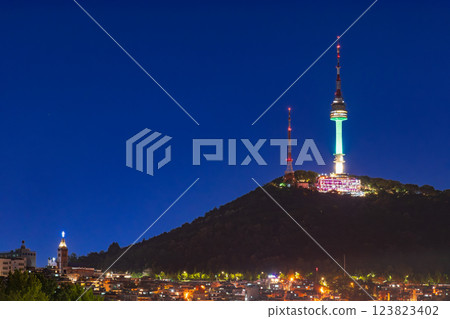 韓國N首爾塔亮燈 123823402