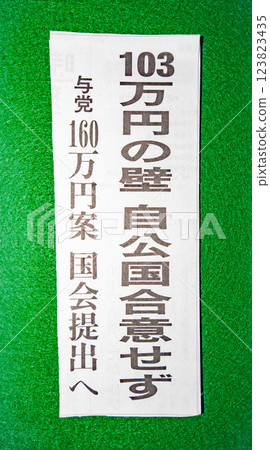 Newspaper headlines about the 1.03 million yen barrier Newspaper headlines about the 1.03 million yen barrier 123823435