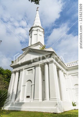 Building view of the Armenian Church, the oldest Christian church in Singapore. Building view of the Armenian Church, the oldest Christian church in Singapore. 123823809