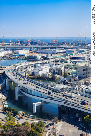 城市景觀、基礎設施與物流圖像:橫濱港 城市景觀、基礎設施與物流圖像:橫濱港 123824069