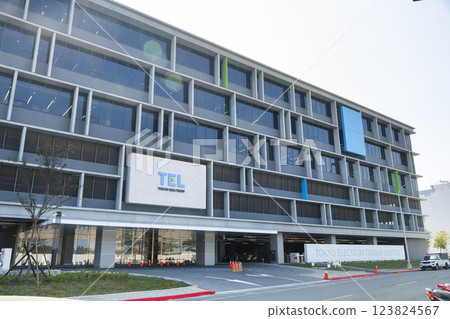 View of the Tokyo Electron Limited (TEL) Operations Center building in Tainan Science Park, Taiwan, is a Japanese electronics and semiconductor company. 123824567