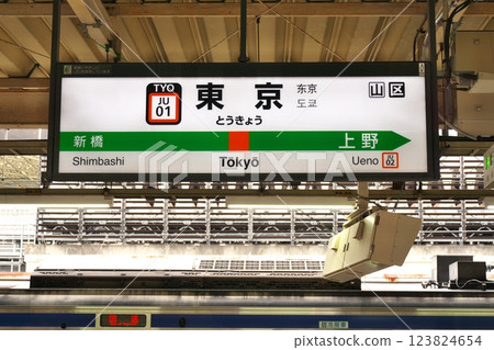 東京站東海道線站台站名牌 123824654