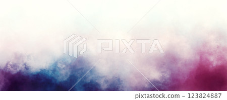 Abstract blue purple colour smoke or fog on white background colorful artistic watercolor gradient paint cloud mist smog fume vapor steam effect texture border design element header banner image 123824887