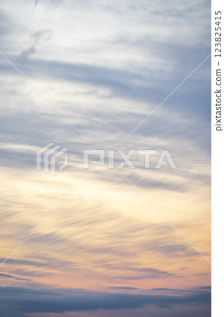 春天的夕陽 日落 黃昏 春天的天空 三月 [神奈川縣] 123825415
