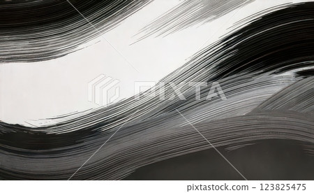 AI圖像：用黑色墨水繪製的背景材料 123825475