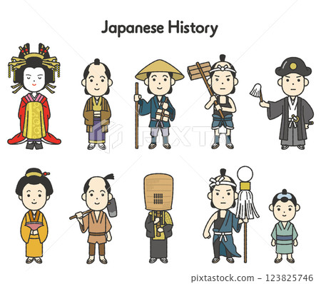 日本史全身插畫江戶時代 123825746