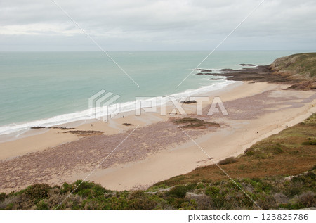 View of Lourtuais beach. View of Lourtuais beach. 123825786
