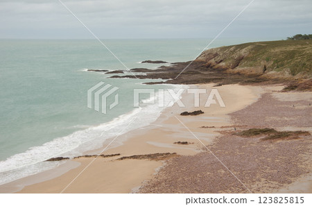 View of Lourtuais beach. 123825815