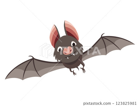 Bat. Concept cartoon bat. Vector clipart illustration isolated on white background 123825981