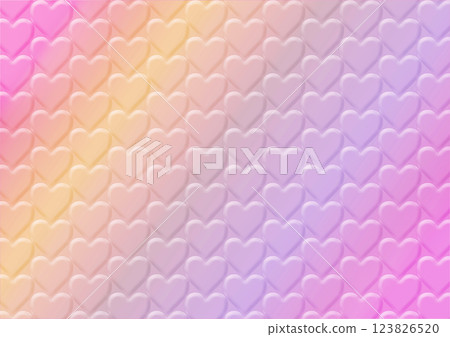 心形圖案絎縫風格粉紫黃色漸變 123826520