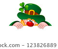 Funny Irish Leprechaun 123826889