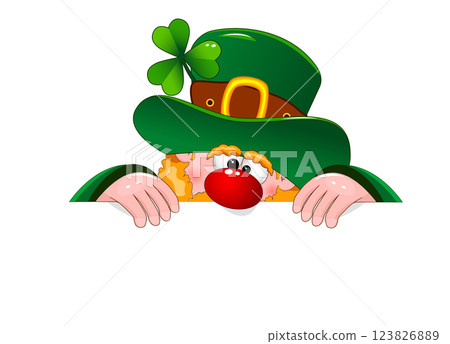 Funny Irish Leprechaun 123826889