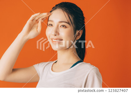 熱瑜珈圖片 123827407