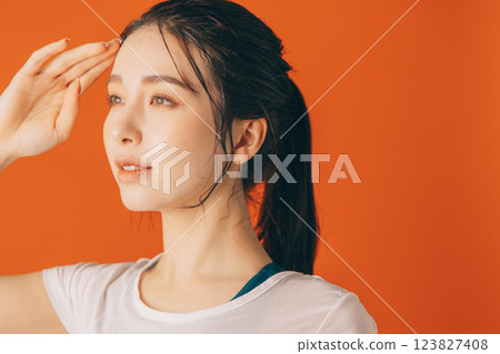 熱瑜珈圖片 123827408