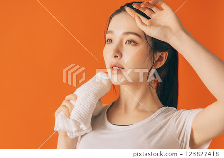 熱瑜珈圖片 123827418