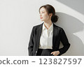 穿西裝的年輕女子 生成式 AI 模型 123827597