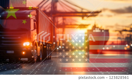 Future trade war concept 123828561