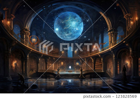 Ancient Celestial Libraries - Generative AI Ancient Celestial Libraries - Generative AI 123828569