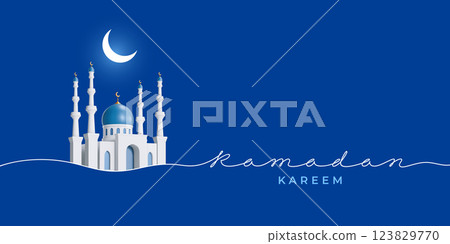 Ramadan Kareem Greeting Card Template Ramadan Kareem Greeting Card Template 123829770