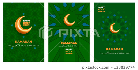 Ramadan Kareem Poster Template Set Ramadan Kareem Poster Template Set 123829774