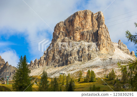 Ra Gusela Peak, Giau Pass, South Tyrol Italy Ra Gusela Peak, Giau Pass, South Tyrol Italy 123830291