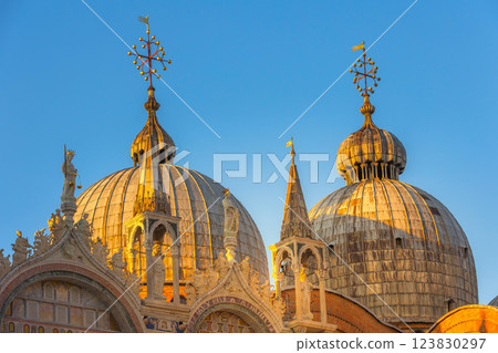 Basilica San Marco close-up, Venice, Italy 123830297