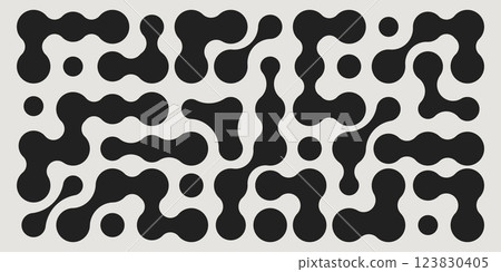 Black metaball shapes pattern Black metaball shapes pattern 123830405