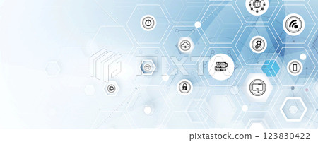 Cyber security technology connection background 123830422