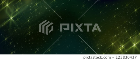 Night sky background with green sparkling stars 123830437