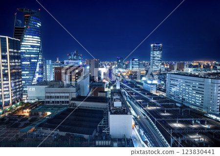 Night view of Sasashima Live area from Nagoya Station, Nagoya City 123830441
