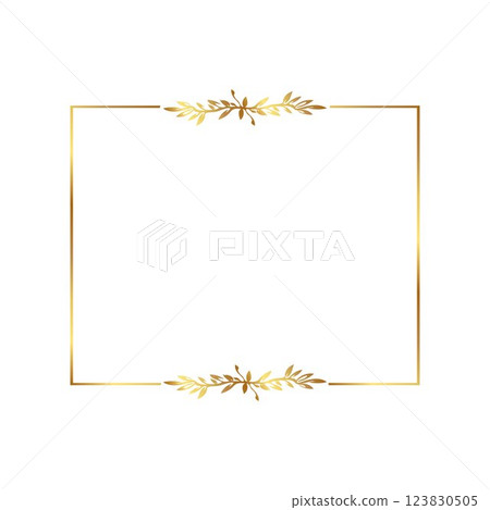 Gold Floral Frame 123830505