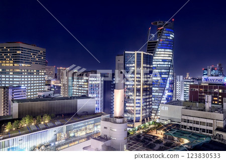 Nagoya City, Nagoya Station, buildings in front of the station as seen from the station Nagoya City, Nagoya Station, buildings in front of the station as seen from the station 123830533