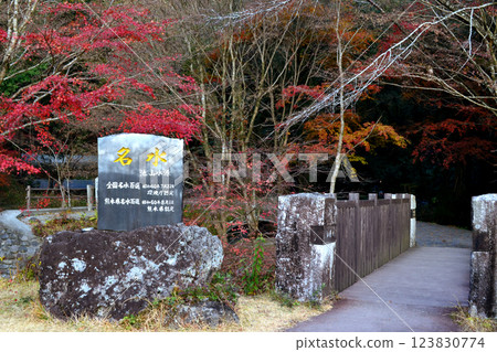 Autumn scenery at Ikeyama Springs, Sanzan Village, Aso District 123830774