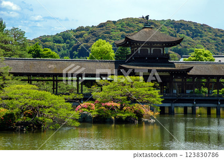 Bridge of Kyoto Heian Shrine 123830786