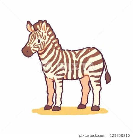 Deformation, simple zebra, illustration, icon, material 123830810
